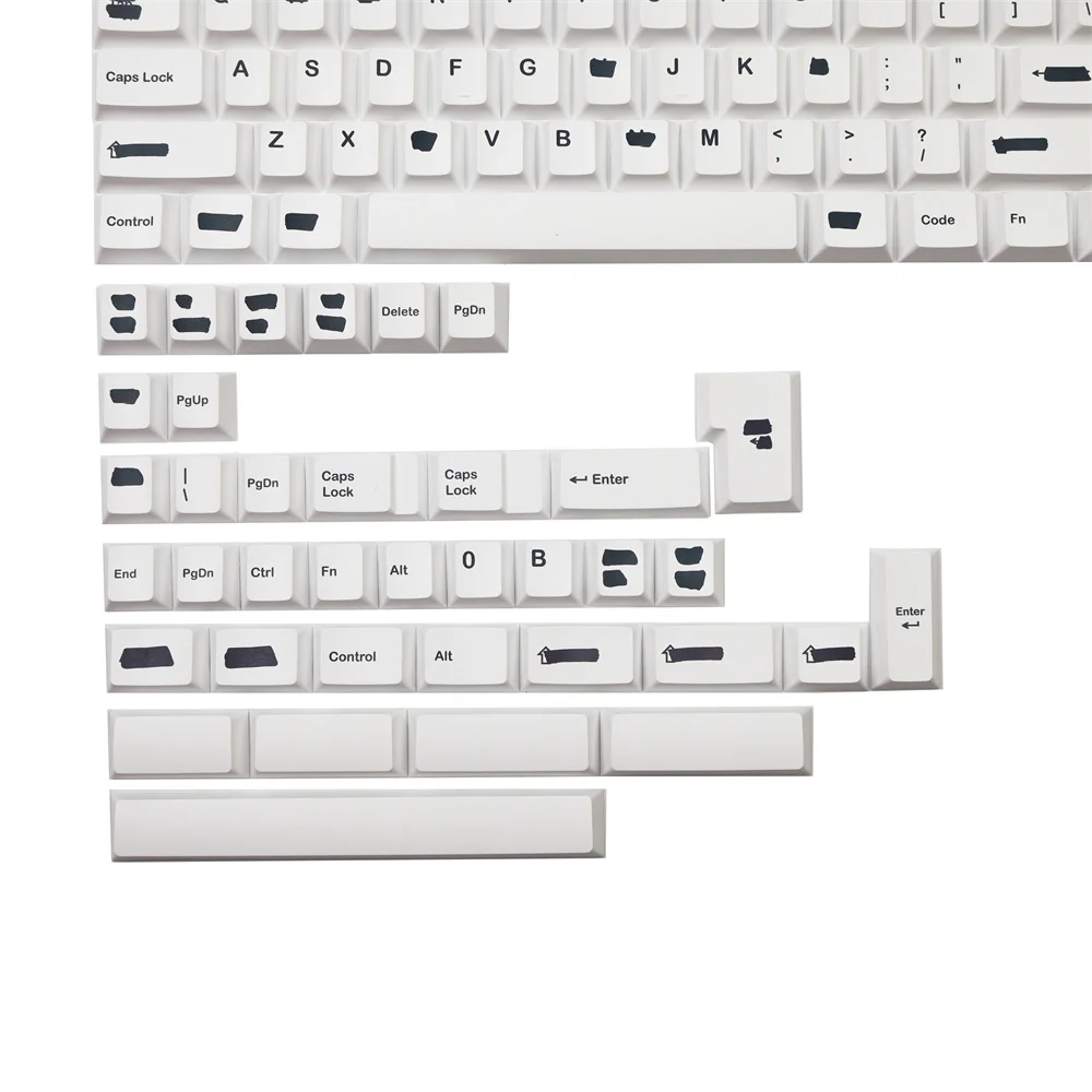 Gmk Doodle Keycap para Teclado Mecânico Branco Minimalista 142 Teclas Perfil Cereja Sublimação Dye Iso Enter 1.75u 2u 2.25 Shift - Imagem 3