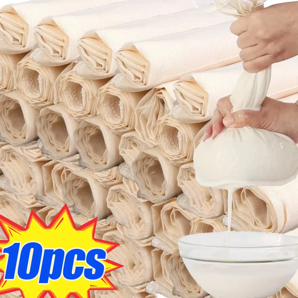 10/1PC Filter Cloth Cotton Fiber Mesh Reusable Strainer Cheese Tofu Bakery Filter Cloth Home Kitchen Food Ferment Strainer Tools 10/1PC Filter Cloth Cotton Fiber Mesh Reusable Strainer Cheese Tofu Bakery Filter Cloth Home Kitchen Food Ferment Strainer Tools