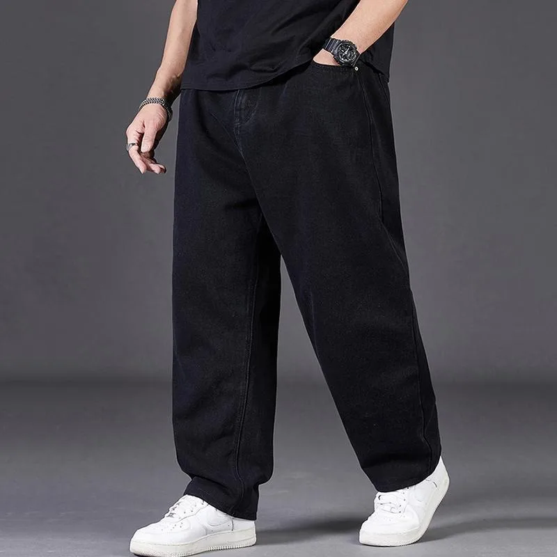 55-150kg Men's Jeans Plus Size 30-50 Wide Leg Pants Denim Jeans Pants Big Size Casual Jeans 4