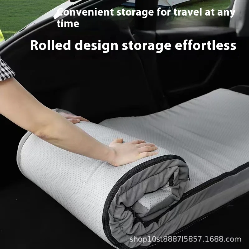 Tesla Y car mattress inflatable free memory foam mattress camping portable car sleeping storage bag and sheets