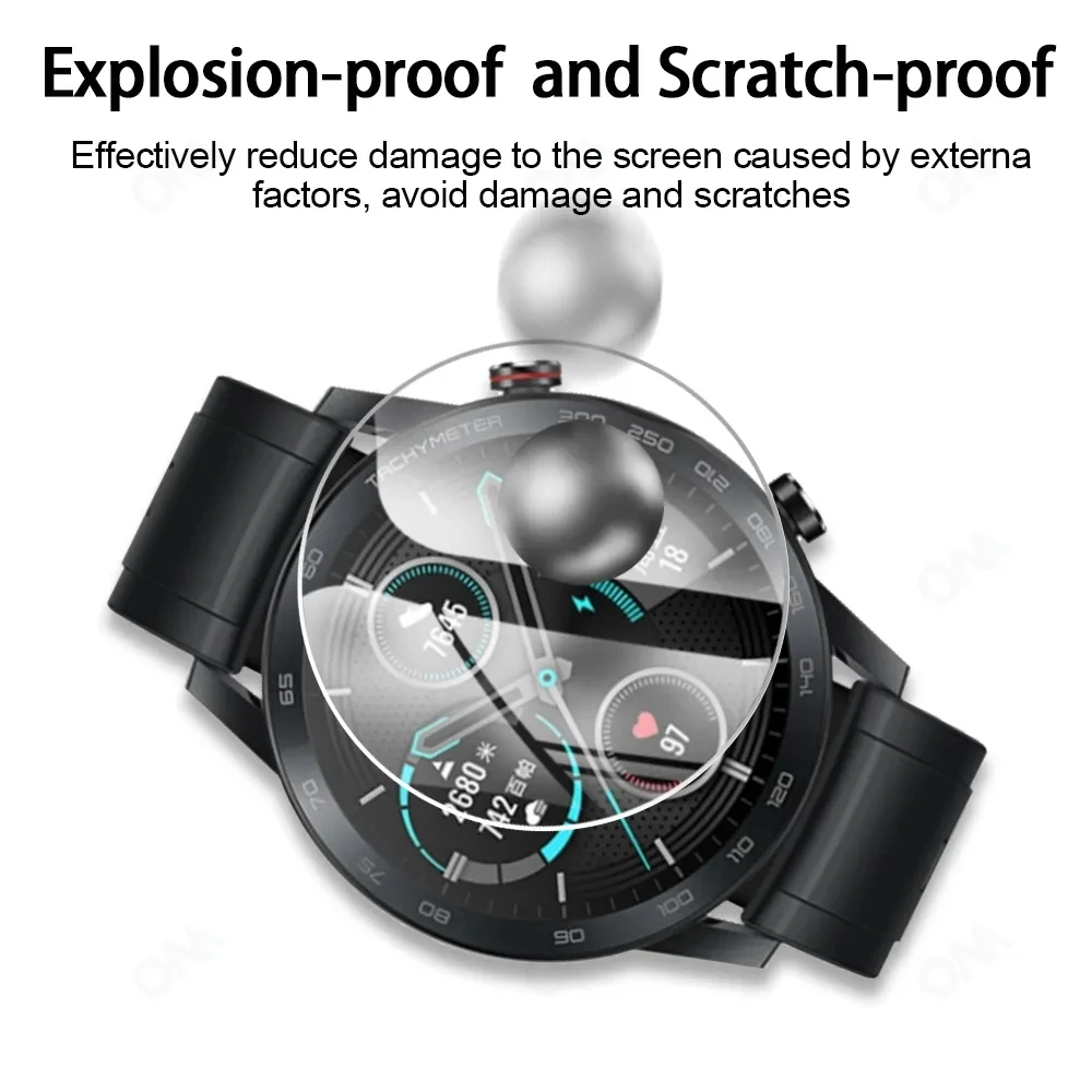 Premium 3-Pack Tempered Glass Screen Protector for Smartwatches - Full Coverage Protection