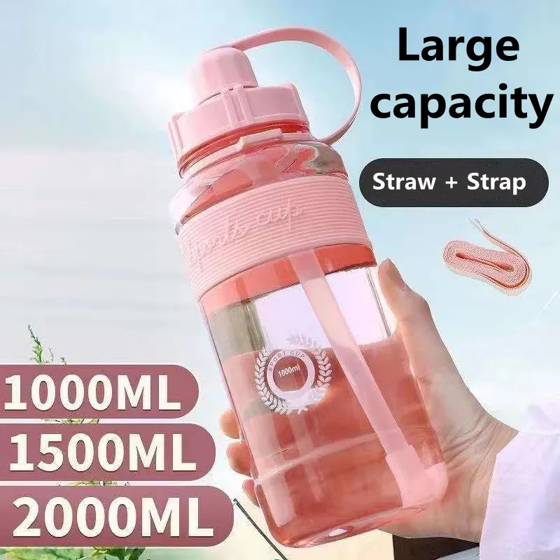 2 Liter Large Capacity Plastic Water Kettle Student Fitness Sippy Cups