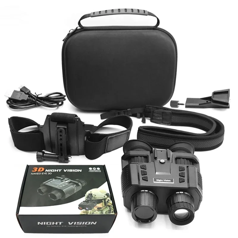 Night Vision Goggles, 1080P Head Mounted Night Vision Binoculars, Large  Viewing Screen, 8X Magnification, Optical Zoom System, Black White Night