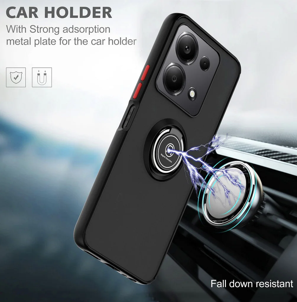 Rotatable Bracket Case with Ring Car Holder Cover