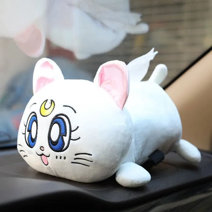 Sailor Moon Cat Pink Tissue Paper Box Cover Plush Napkin Box Paper Holder Deor 