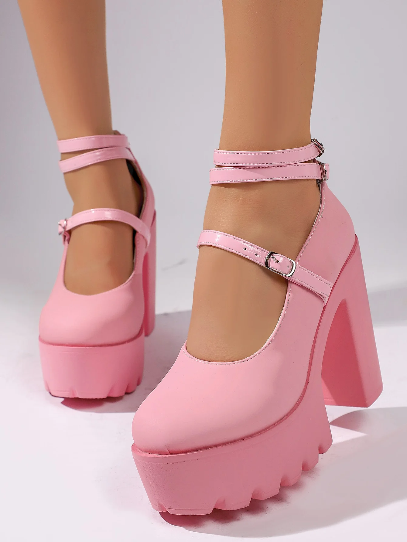 High Heels Damen Mary Janes Schuhe Frauen Plateau Mode Sandalen Sommer Neue Kleider-Lolita-Schuhe Chunky Pumps Zapatos Mujer – Detail 8