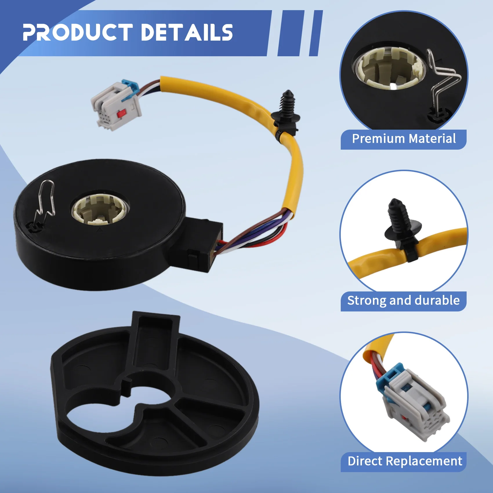 CL8Z-3F818-A Black Power Steering Torque Rotary Sensor W/alignment For Mercury Mariner Ford Escape 2008-2012 CL8Z3F818A