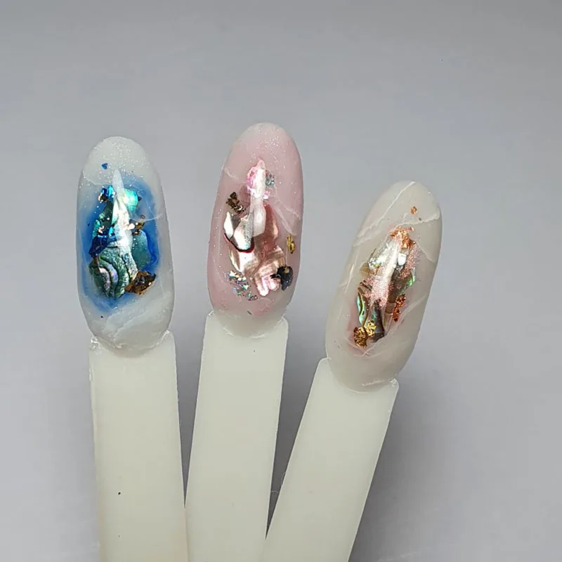 Real Abalone Shell Set (Irregular Nail Art Shell Abalone Slices- 9 Nat