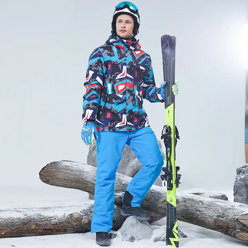 XHBYG Tuta da Sci da Uomo Invernale Completi da Sci, Giacca e Pantaloni per  Uomo, Tuta da Sci e Snowboard Antivento e Impermeabile Calda Cappotto da