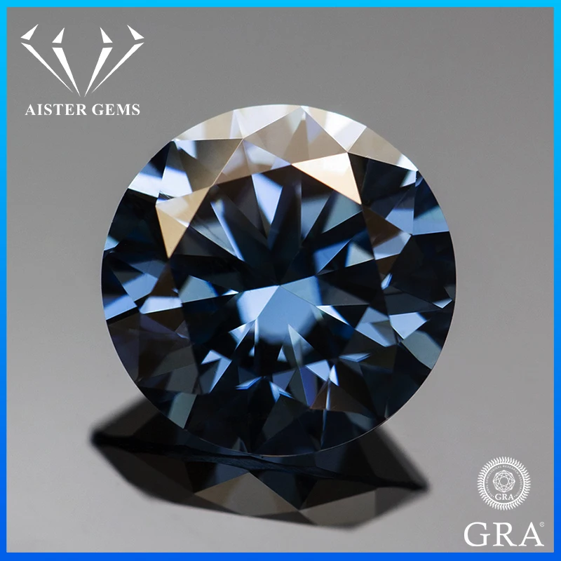 

Never Fade Royal Blue Moissanite Lab Diamonds 0.5-5.0ct VVS1 Moissanita Loose Stone Gemstone with GRA Certificate