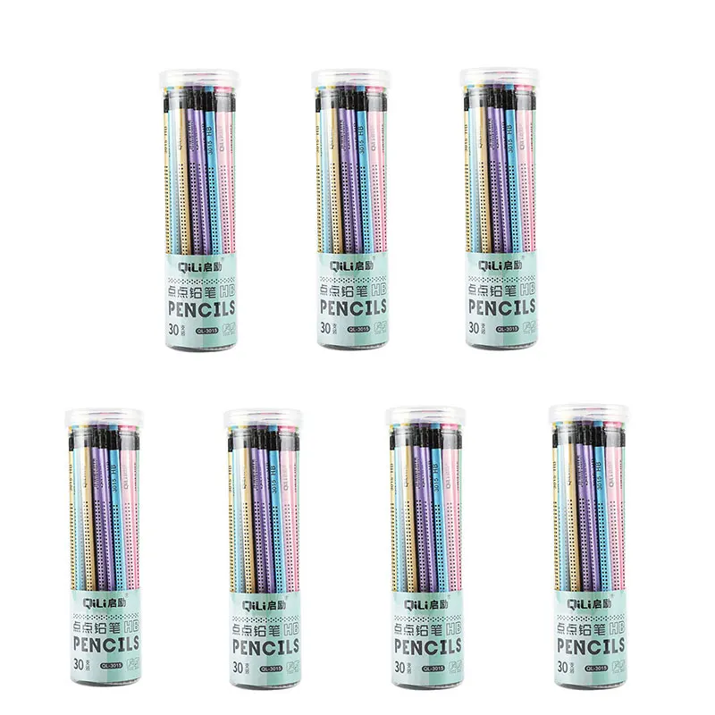

210Pcs(7Boxes) Triangle HB Standard Pencils Korean Stationery Pencil Non-toxic Stationery With Box