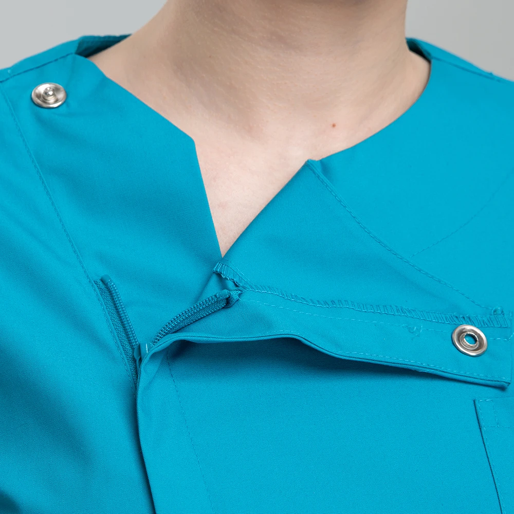 Unisex Operating Room Work Clothes Zipper Scrubs Uniforms Multicolor Dentistry Nursing Tops+pants Hospital Doctor Nurse Workwear