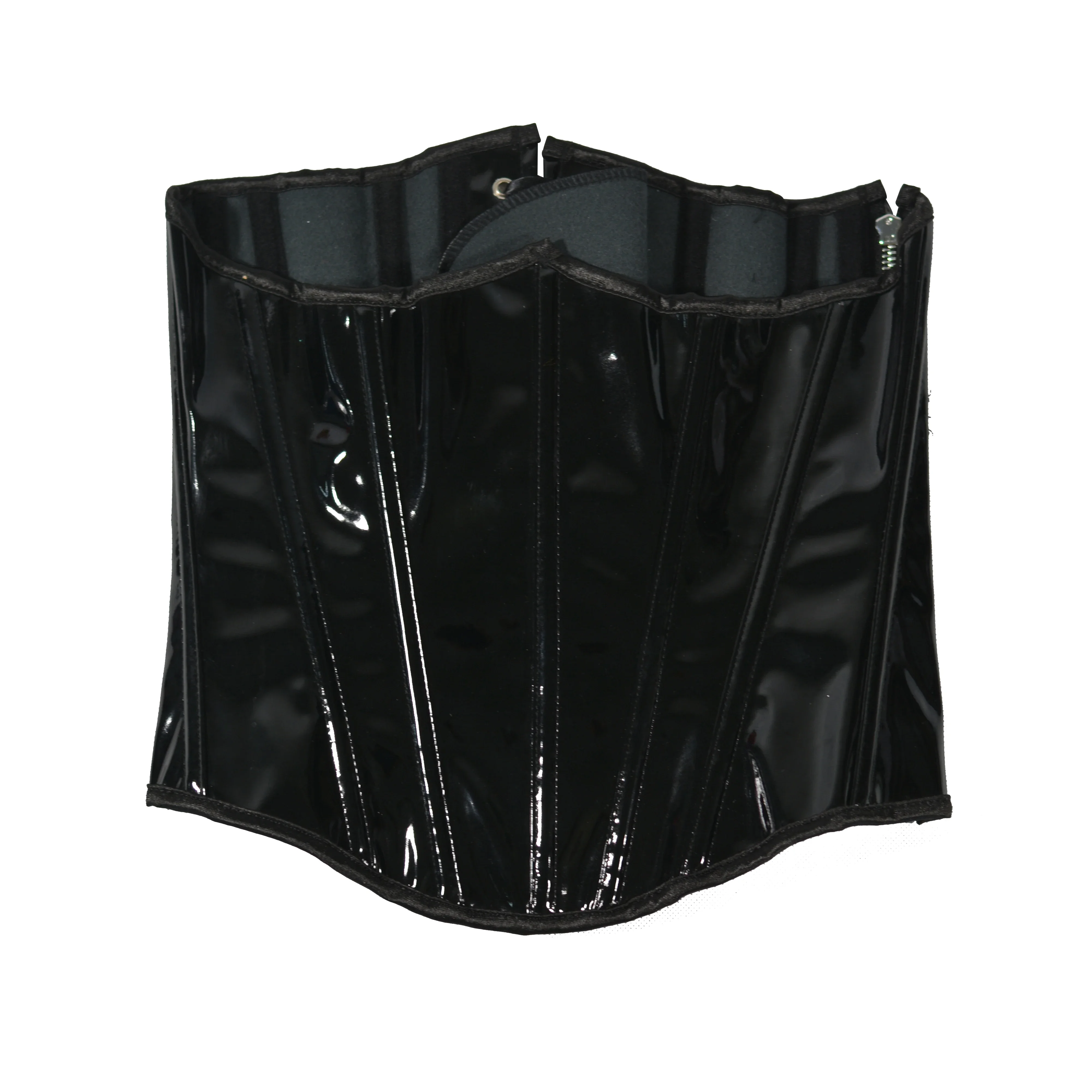 Leather Latex Underbust Corset for Women Gothic Black Red Sexy Steampunk PVC Bustiers Top Hot Lingerie Goth Rock Waist Trainer