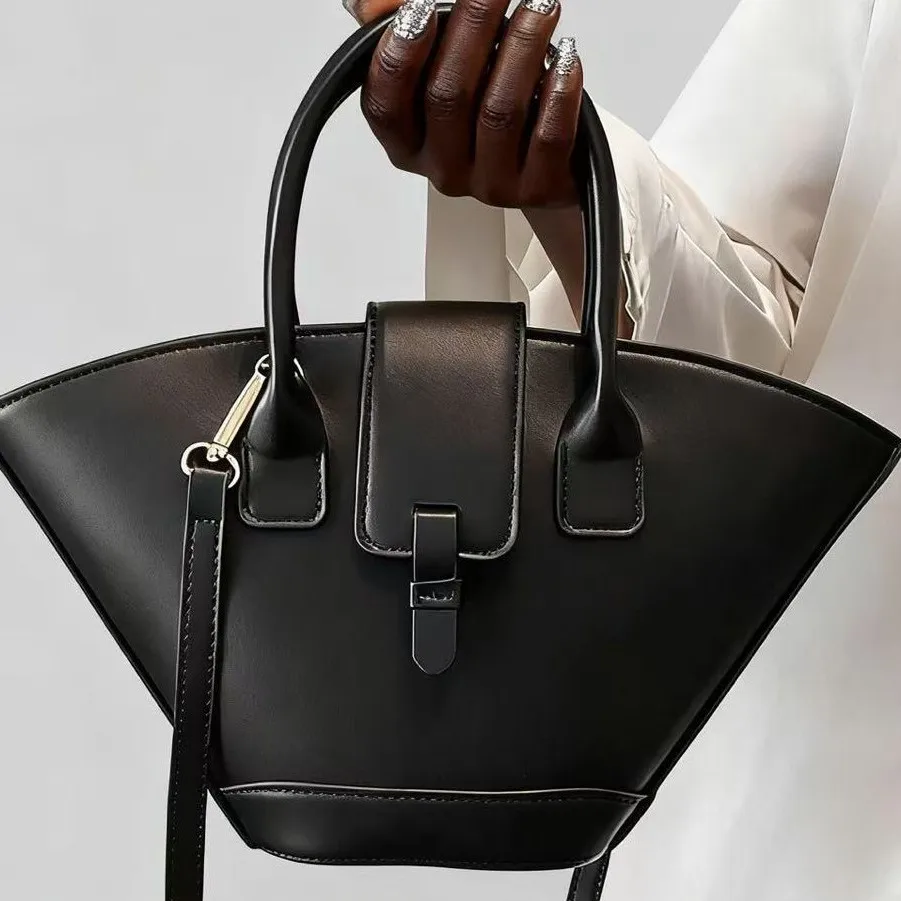 Fashion Designer Bucket Bag PU Leather Women Handbags Large Shoulder Crossbody Bags Half Moon Basket Bags for Women 2025 Tote