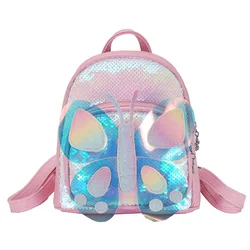 Children's Bag Cute Bag Laser Sequins Kindergarten Schoolbag Creative Small Butterfly Shoulder Bag Kids Bags Backpacks Plecak