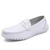 2025 Spring New White Men Casual Shoes Soft Leather Comfortable Doctor Nurse Work Flats Business Loafers Men Designer Shoes 5