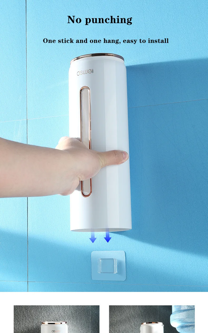 Description Picture 6 of itemDisposable paper cup dispenser, wall-mounted plastic water dispenser holder, container frame