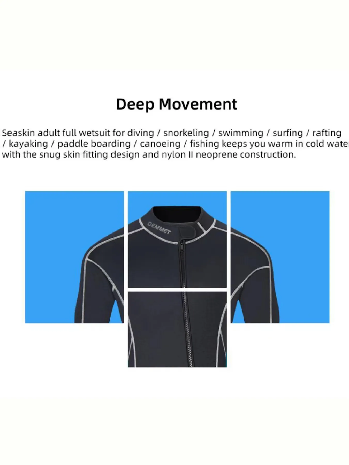 HOT Wetsuits Men 1.5MM Neoprene Diving Surfing Swimming Full Suits in Cold Water Keep Warm Front zipper for Water Sports 110KG 5