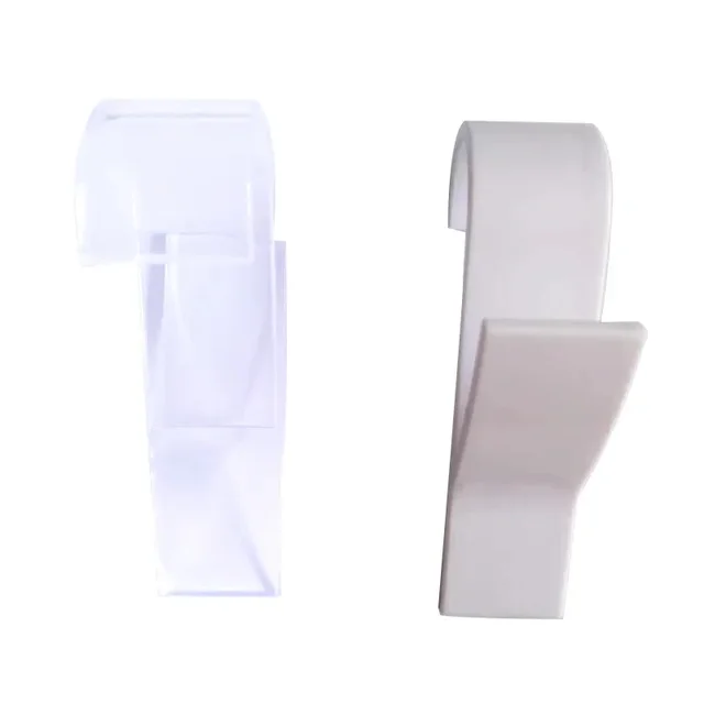 Clips de cintre de salle de bain, supports de rangement, cintre blanc transparent, pour serviettes chauffantes, Rail de radiateur, vêtements, écharpe, support de crochets 3