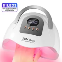 LED UV Light Dryer for Nails Gel Polish with 81 LEDs 4 Timer Setting LCD Display Screen Auto Sensor Professional Nail Light 1