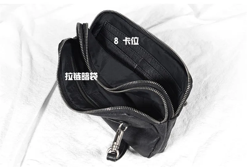 Simple vintage genuine leather men's clutch business casual multi-function natural real cowhide long multi-card phone wallet