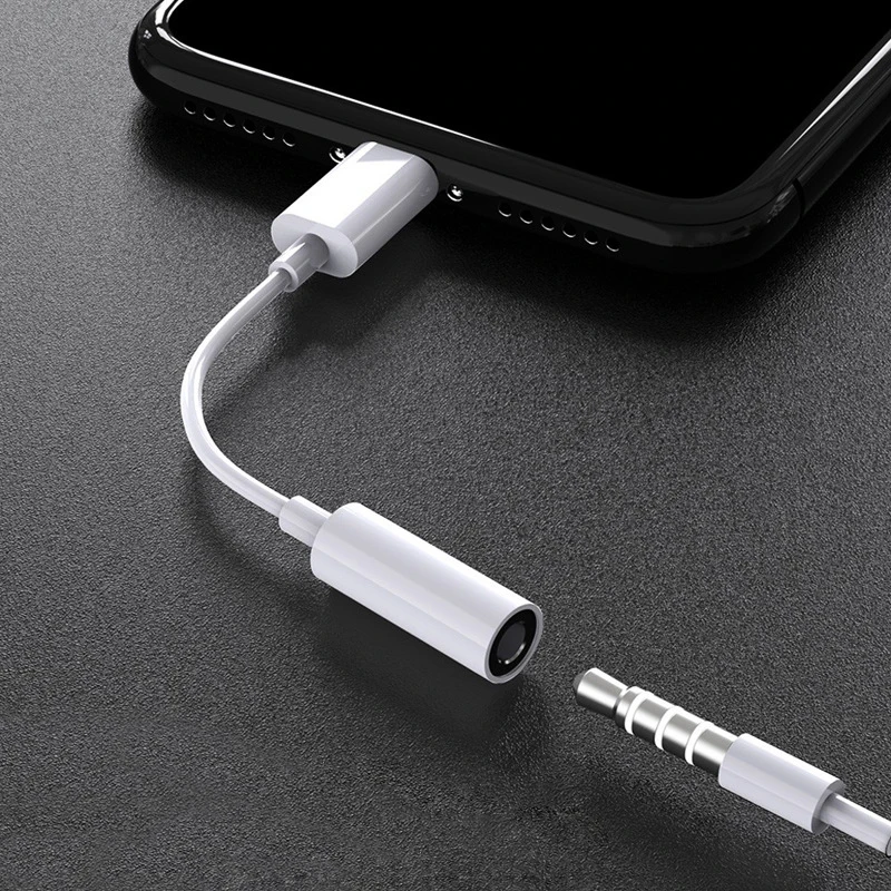 Iphone Lightning 3.5 Mm Headphone Jack Adapter Mobile Phone Adapters