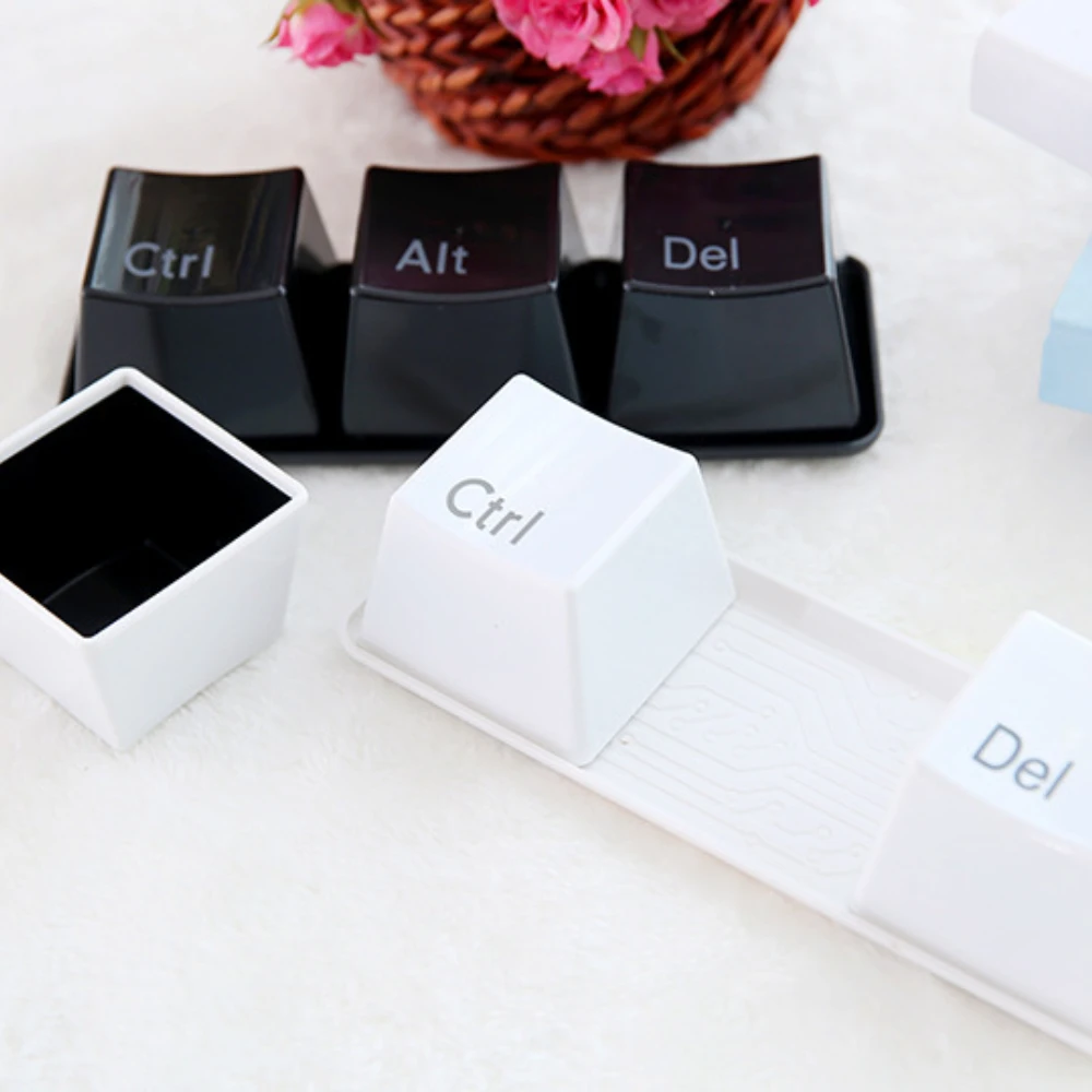 3pcs/Set Creative Cup Tea Set Keyboard Fashion кружка Black color ctrl del alt Coffee Mugs tazas Container Promotion Gifts |