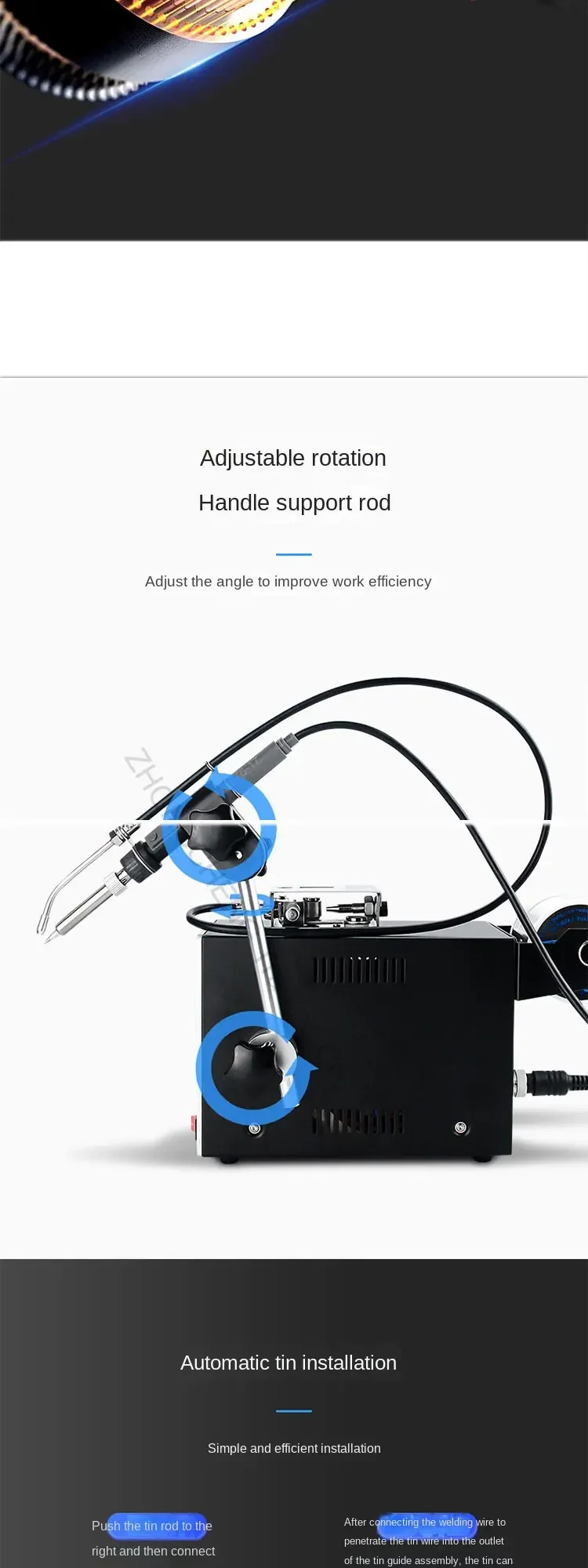 New Upgrade High-power Automatic Soldering Machine 150W Electric Iron Point Tin