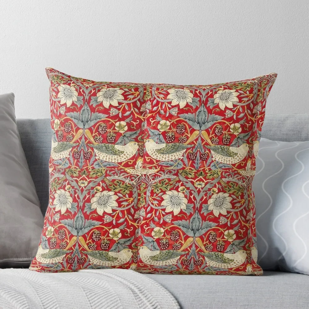 

Strawberry Thief Throw Pillow Rectangular Cushion Cover Luxury Living Room Decorative Cushions