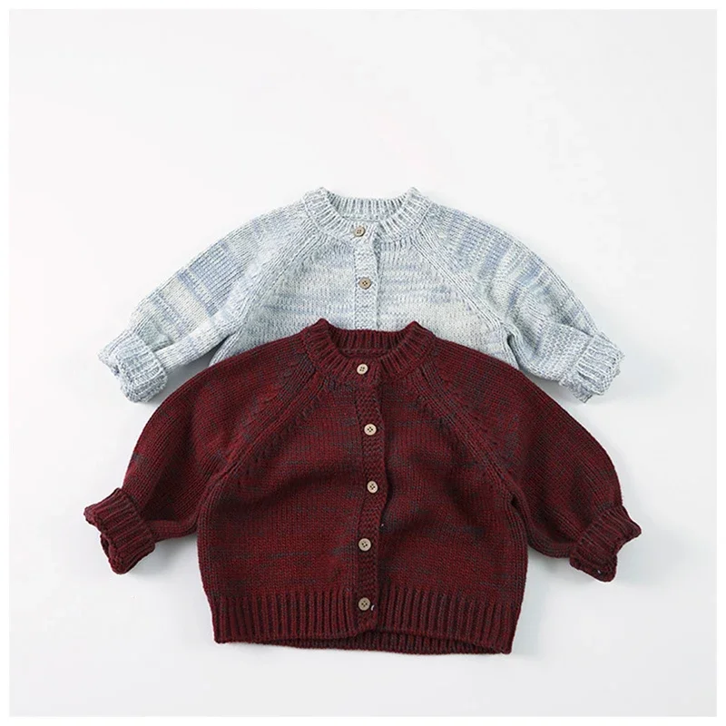 Kids Thick Knitted Cardigan Coat Sweater