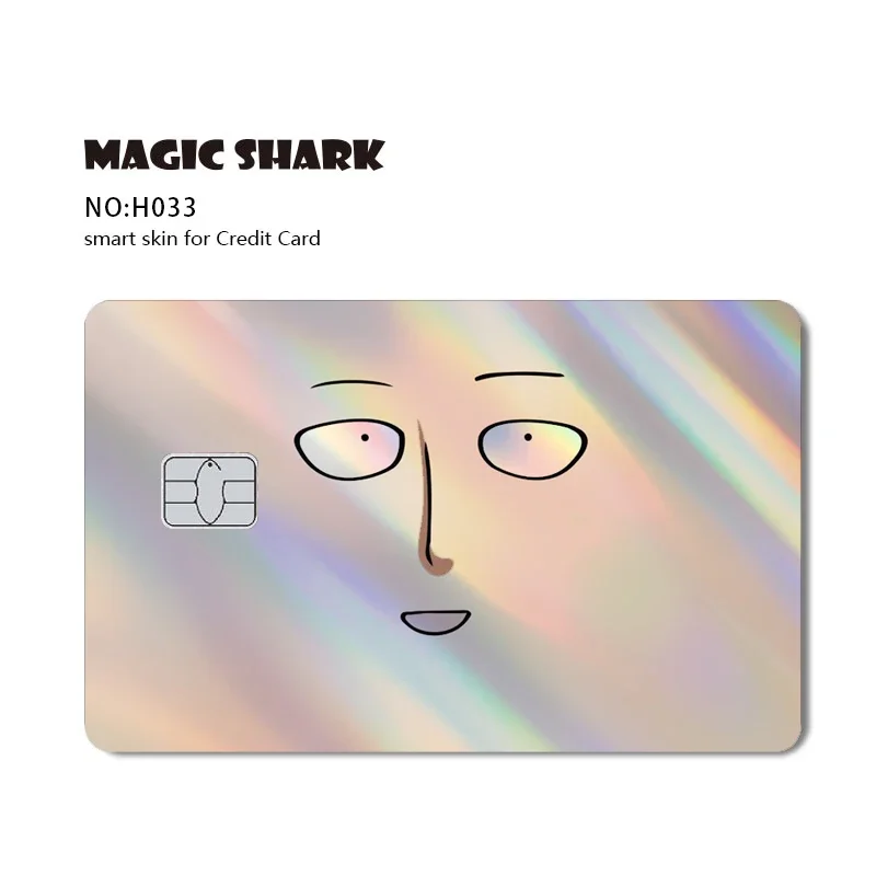 Enchanting Skull Panda Hunter Holographic Sticker Skin for Credit and Debit Cards