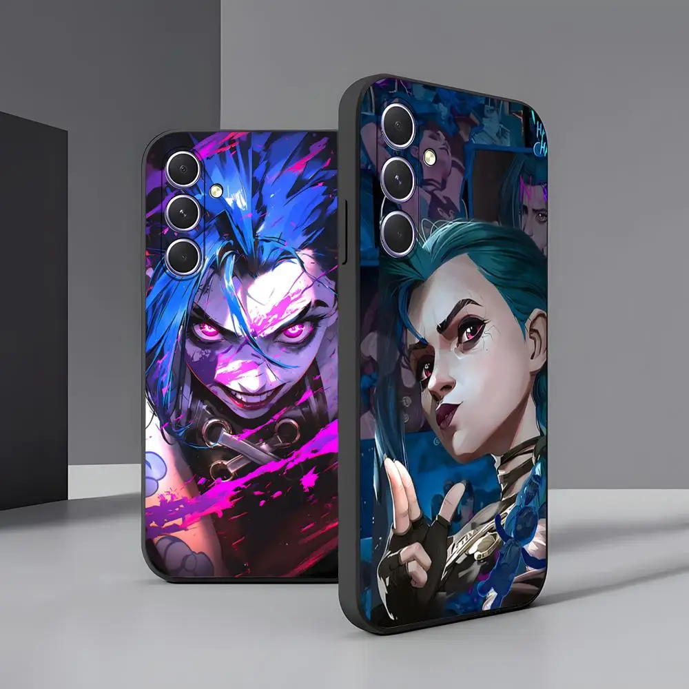 Arcane Anime Characters Black Soft Shell Phone Case