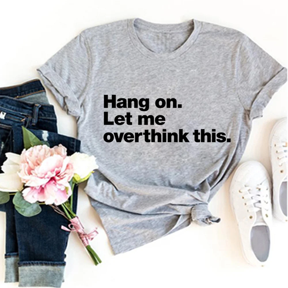 

Женская футболка с надписью «Let me overthink», летняя уличная одежда, графические футболки, японская забавная одежда в стиле 1920-х годов