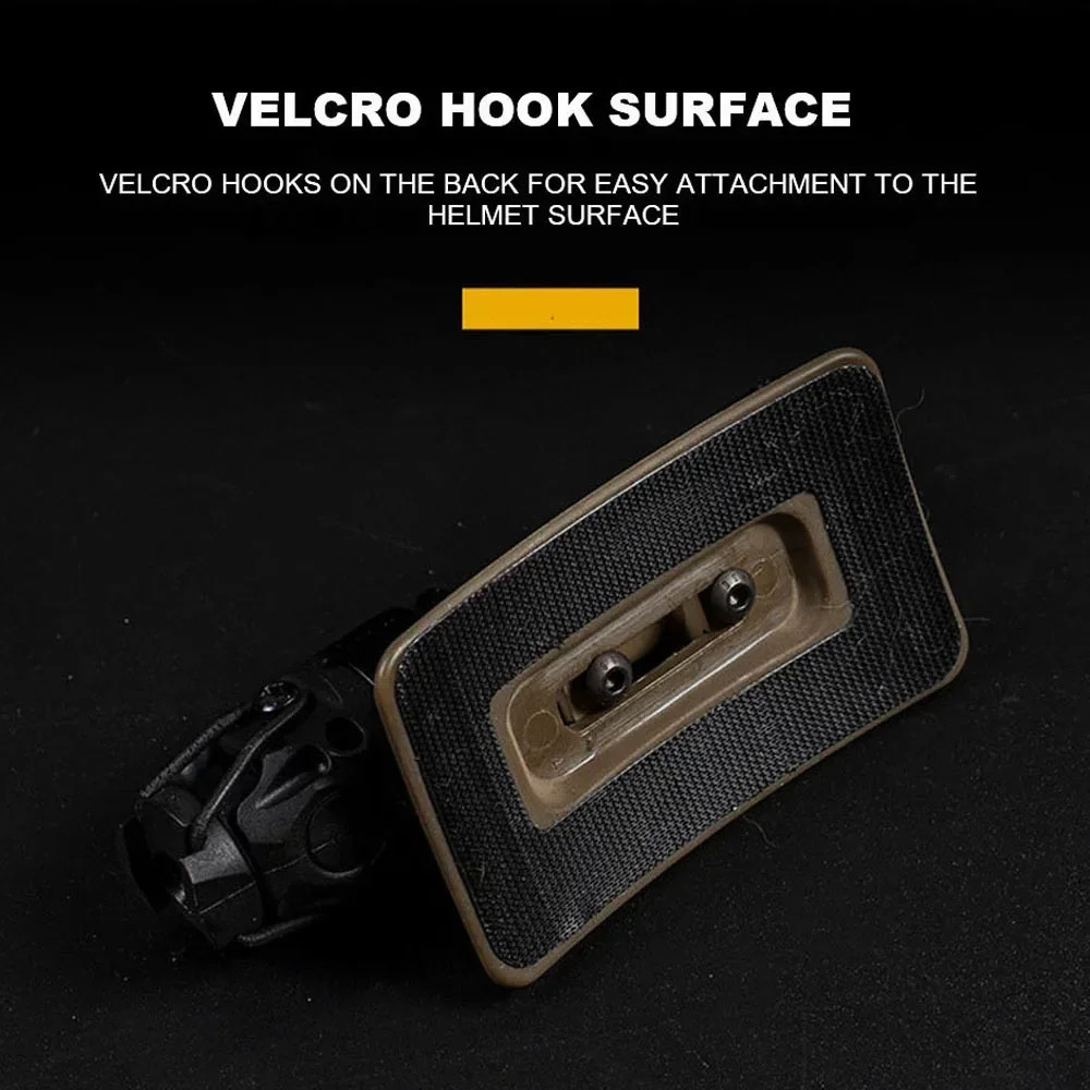 Tactical helmet adapter flashlight holder nylon hook loop hunting tactical airsoft fast base fixed mount
