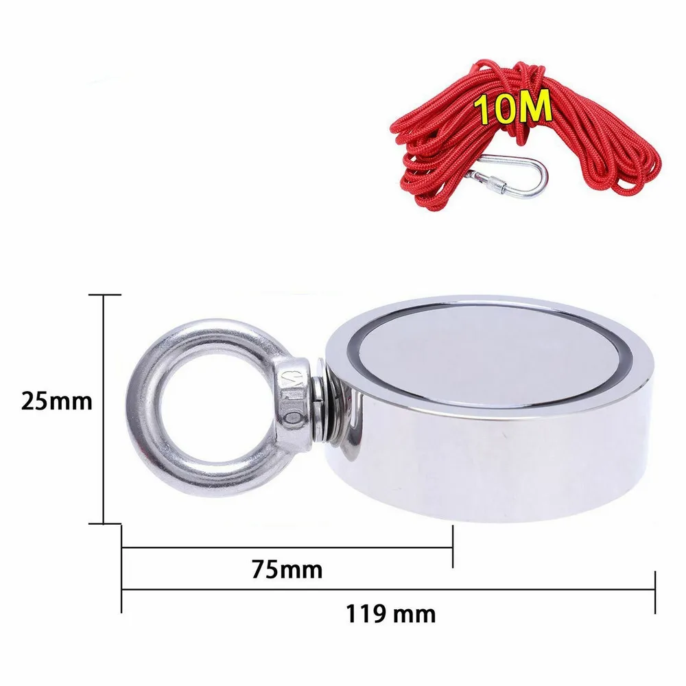 Double-sided Powerful Round Neodymium Magnet Hook Fishing Magnets