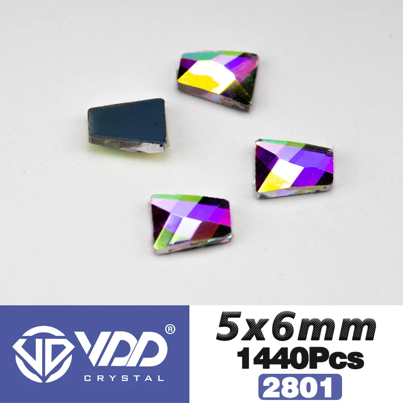 

VDD 1440 шт. высокое качество AAAAA стеклянные стразы кристалл AB плоская обратная сторона горячей фиксации Стразы Форма Блеск 3D камни для украшения своими руками