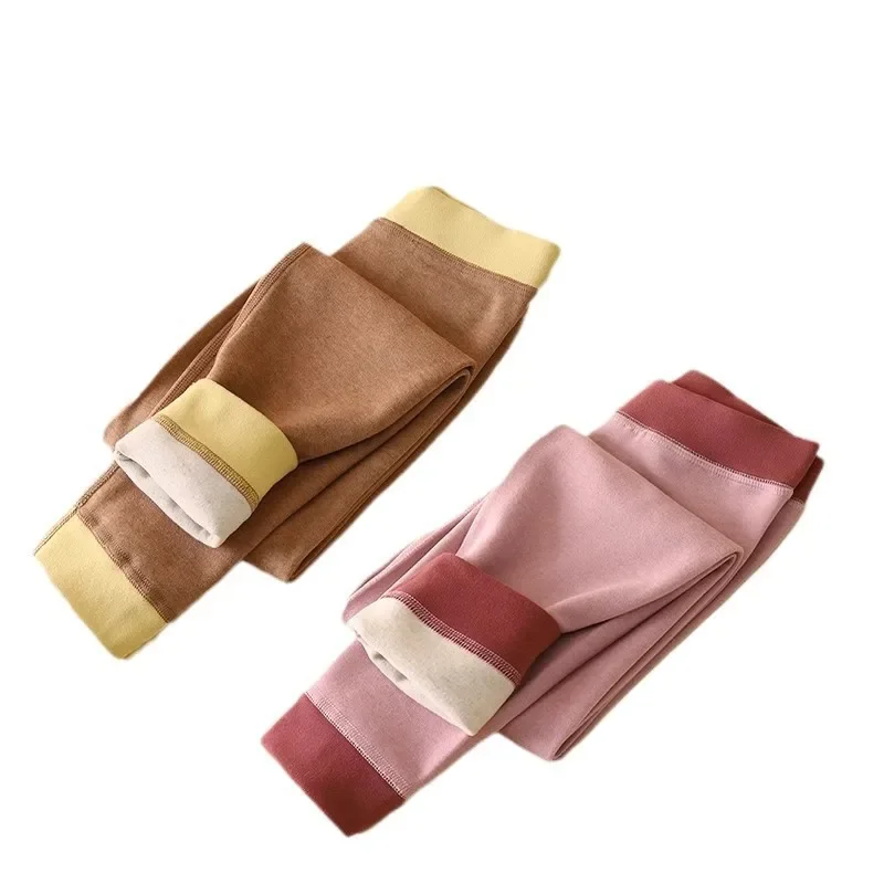 Warm Silk Wool Children's Pants Baby Home Sleepwear Trousers Boys Girls Autumn Winter School Uniform Essential School Pants