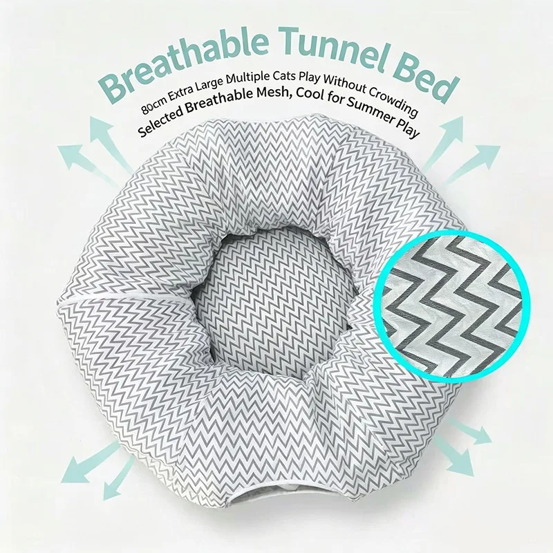 Summer Cooling Cat Tunnel For Multiple Pets Foldable And Portable_voghion.com
