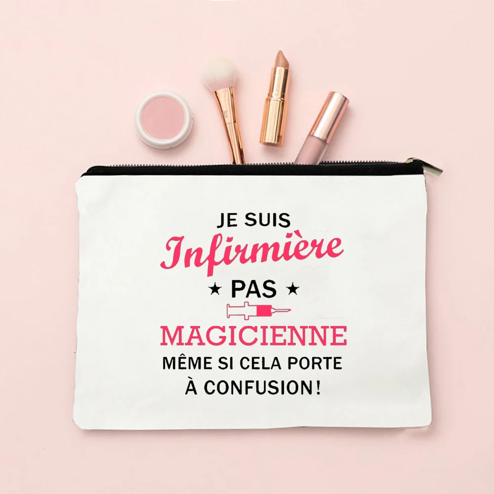 I Am A Top Nurse Print Makeup Bag Travel Neceser Toiletry Organizer Pouch Female Canvas Zipper Cosmetic Bags Best Gift for Nurse