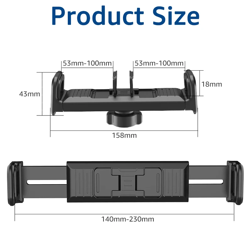 17mm 볼 조인트 차량용 테이블 태블릿 홀더 클램프 클립, 아이패드 아이폰 태블릿 4.7-12.9 기기용 휴대폰 거치대