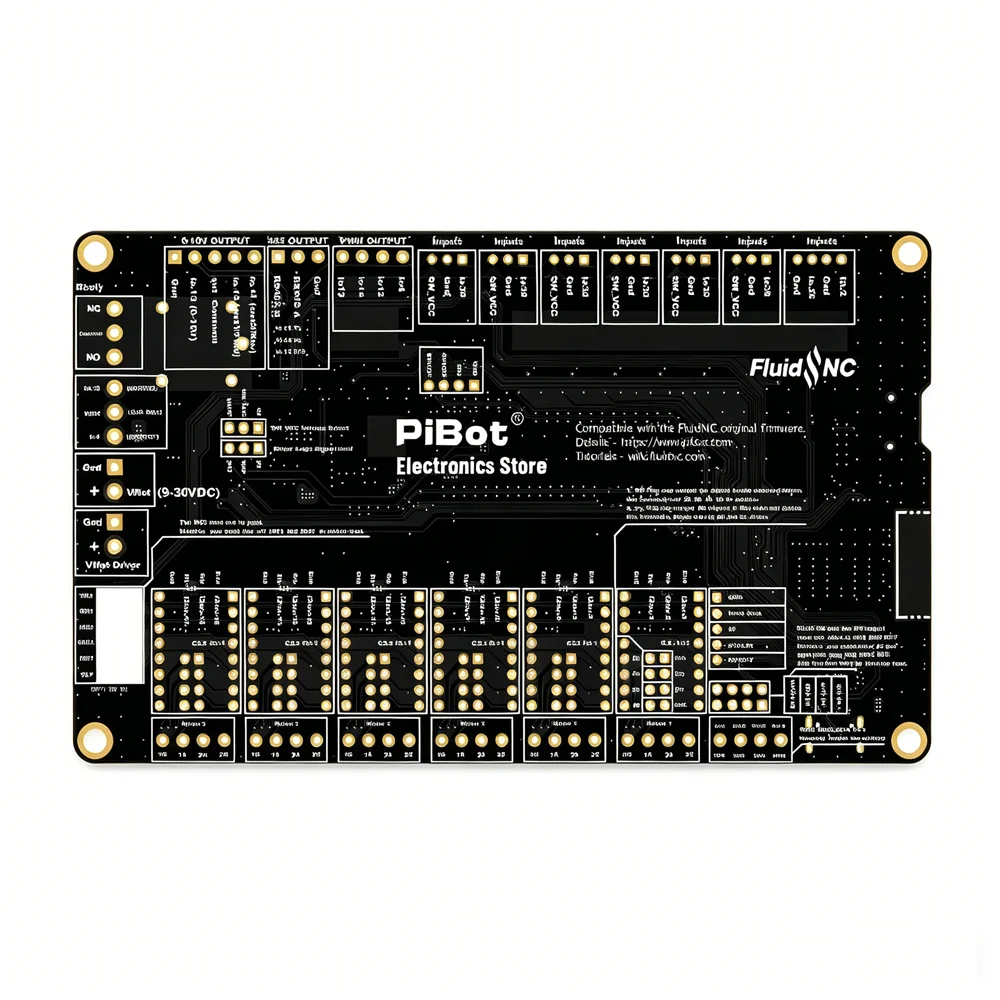 รูปสินค้า ตัวควบคุม PiBot FluidNC ESP32 GRBL CNC รุ่น V4.96 Pro (รวมจอ OLED, เสาอากาศ, สาย XH2.54 และจัมเปอร์แคป)