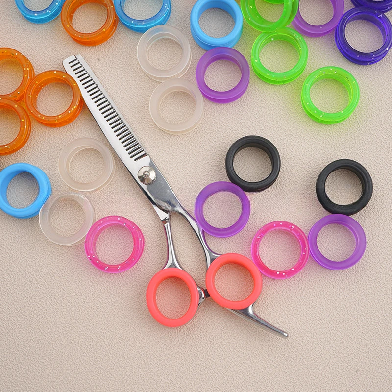 10/5PCS Silicone Finger Rings for Pet Grooming Scissors