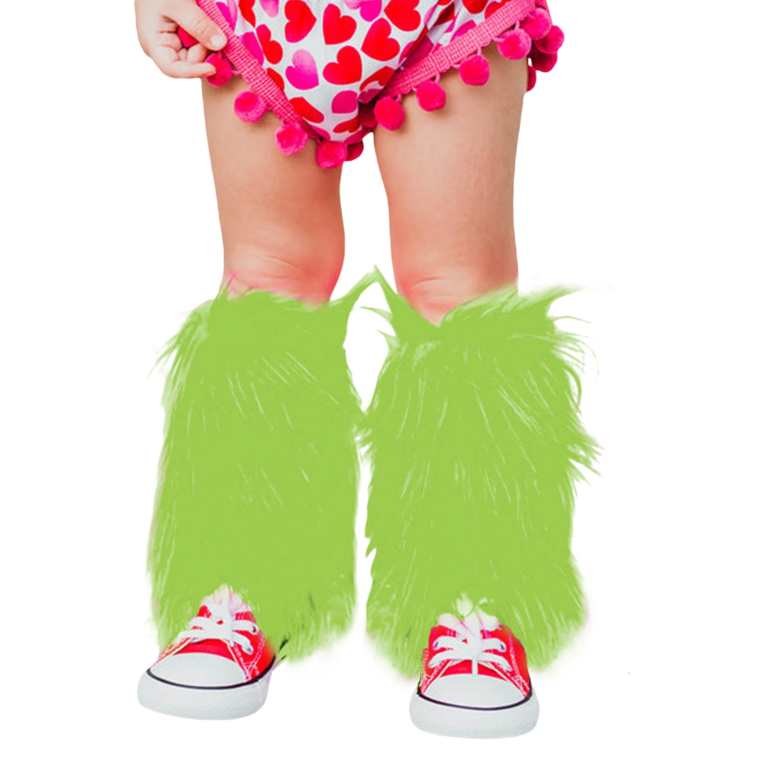 Jambères Duveteuses En Fourrure, Bottes Gators En Fausse Fourrure Une