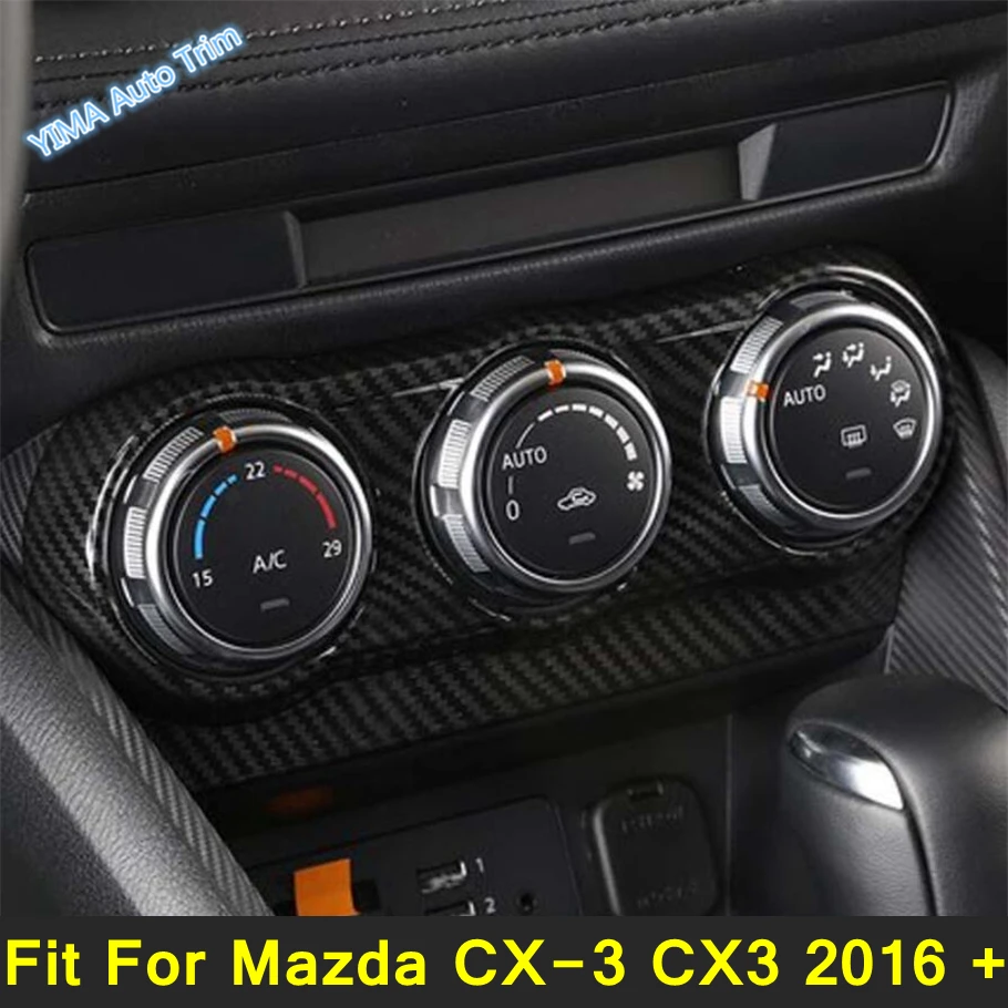 

For Mazda CX-3 CX3 2016 - 2021 Car Accessories Central Control Air Conditioning Switch Panel Cover Trim Instrument Decor Frame