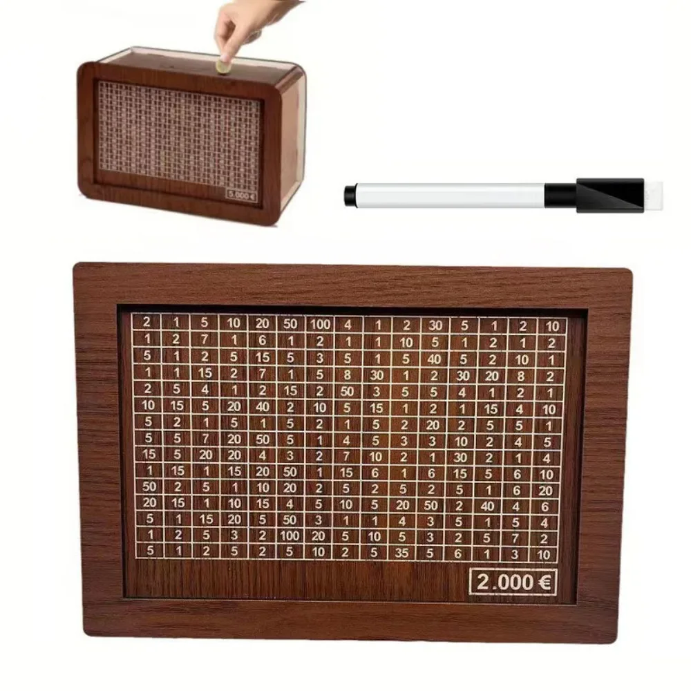 Handgemachte Spardose Aus Holz Mit Integriertem Sparziel-zähler_voghion.com