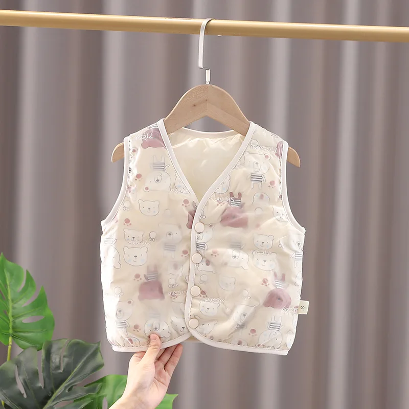 귀여운 곰  소녀 조끼 코트, 용수철 가을 패션  재킷, 민소매 작은 공주 코트,..