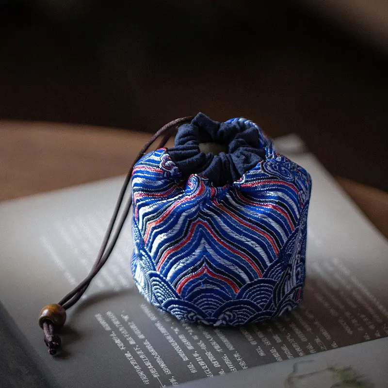 1Pc New Creative Tea Set Single Cup Fascicular Orifice Bundle Pocket Tea Can Storage Brocade Cotton Hemp Teaware Cloth Bag