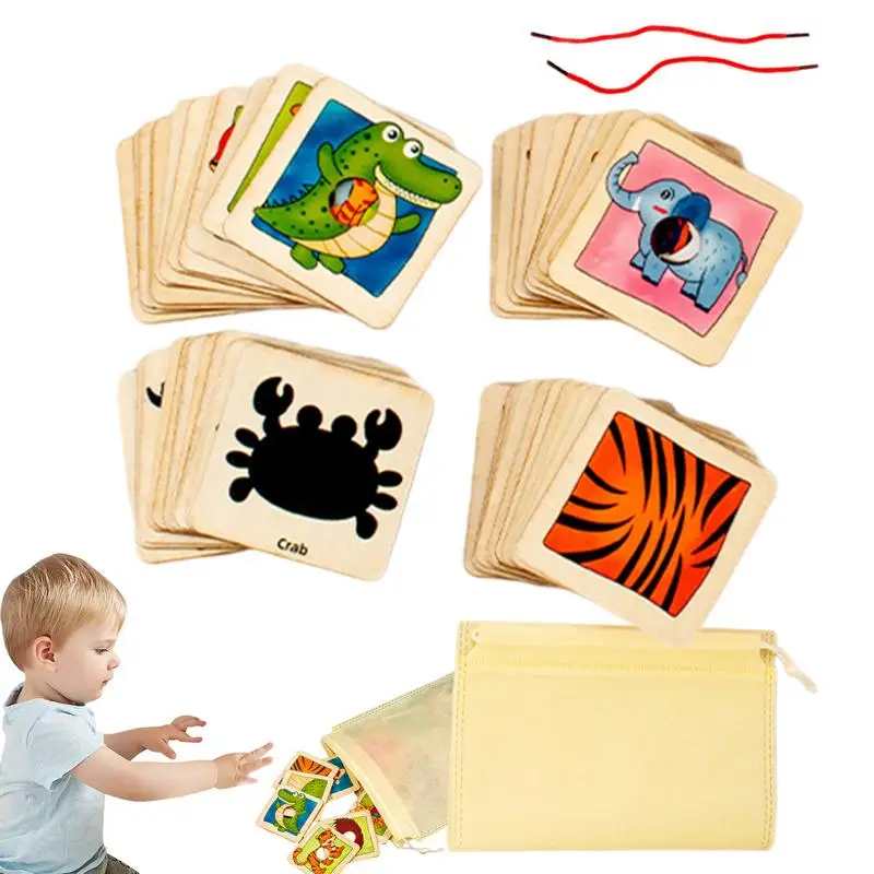 

Animal Matching Puzzle Cards Unique Sorting & Matching Toy Color Puzzle Shape Game Stacker Toddler Activitie