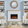 Electric Fireplace Heater Insert with Mantel Realistic Flames Adjustable Heat Living Room Bedroom Home Office Dining Room 49" 2