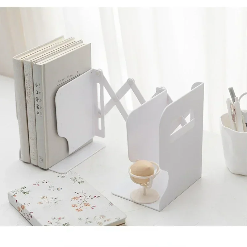 Retractable ABS Book Stand Bookends Students Desktop Rack Shelf Holder Office Magazine Organizer